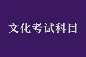 文化课考些什么科目(图1)